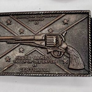 1970s Vintage " Jesse James " confederate belt buckle.